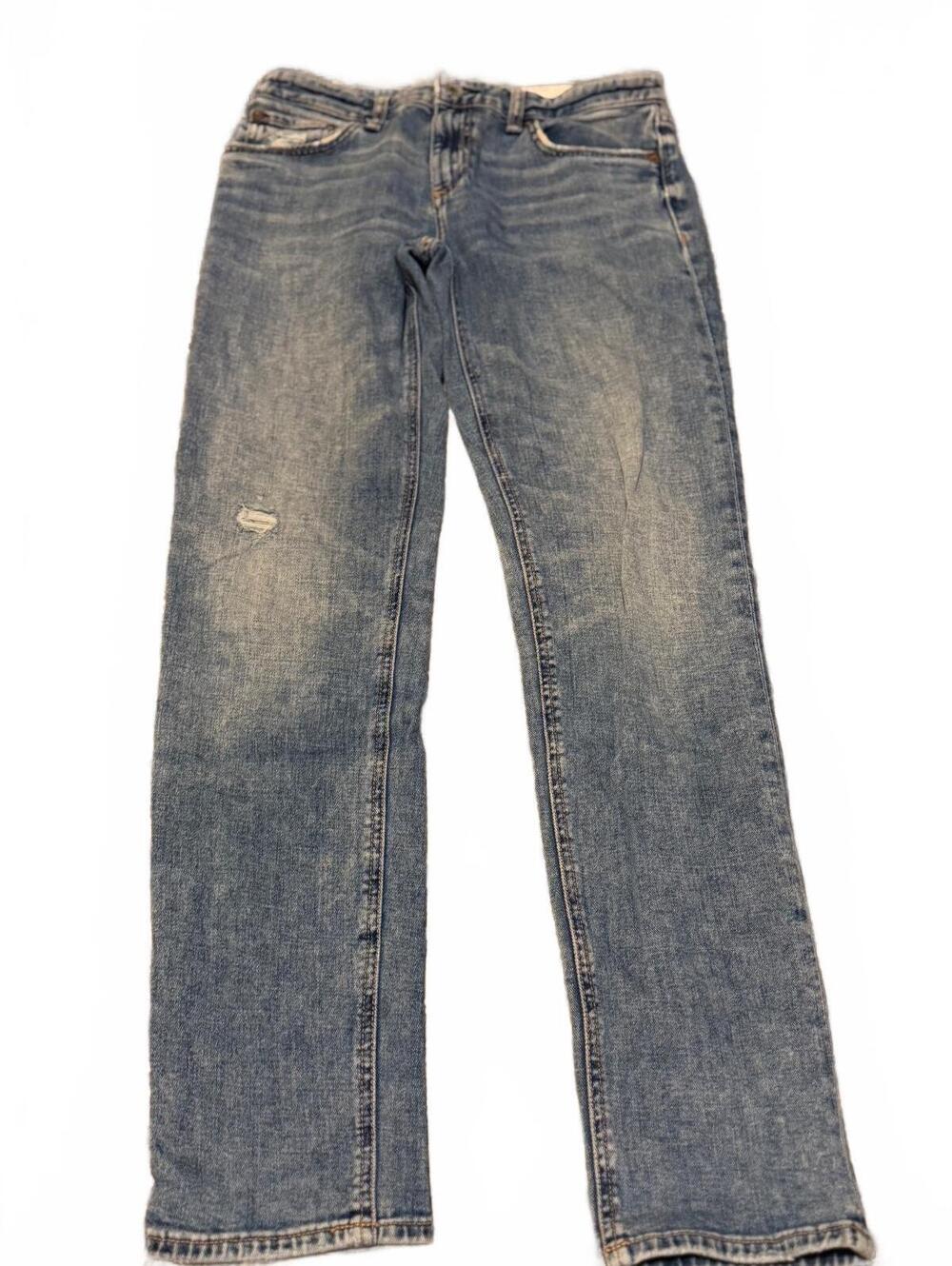 Rag & Bone Size 26 Blue Jeans Straight Leg Distressed Denim Womens Designer - Picture 1 of 6